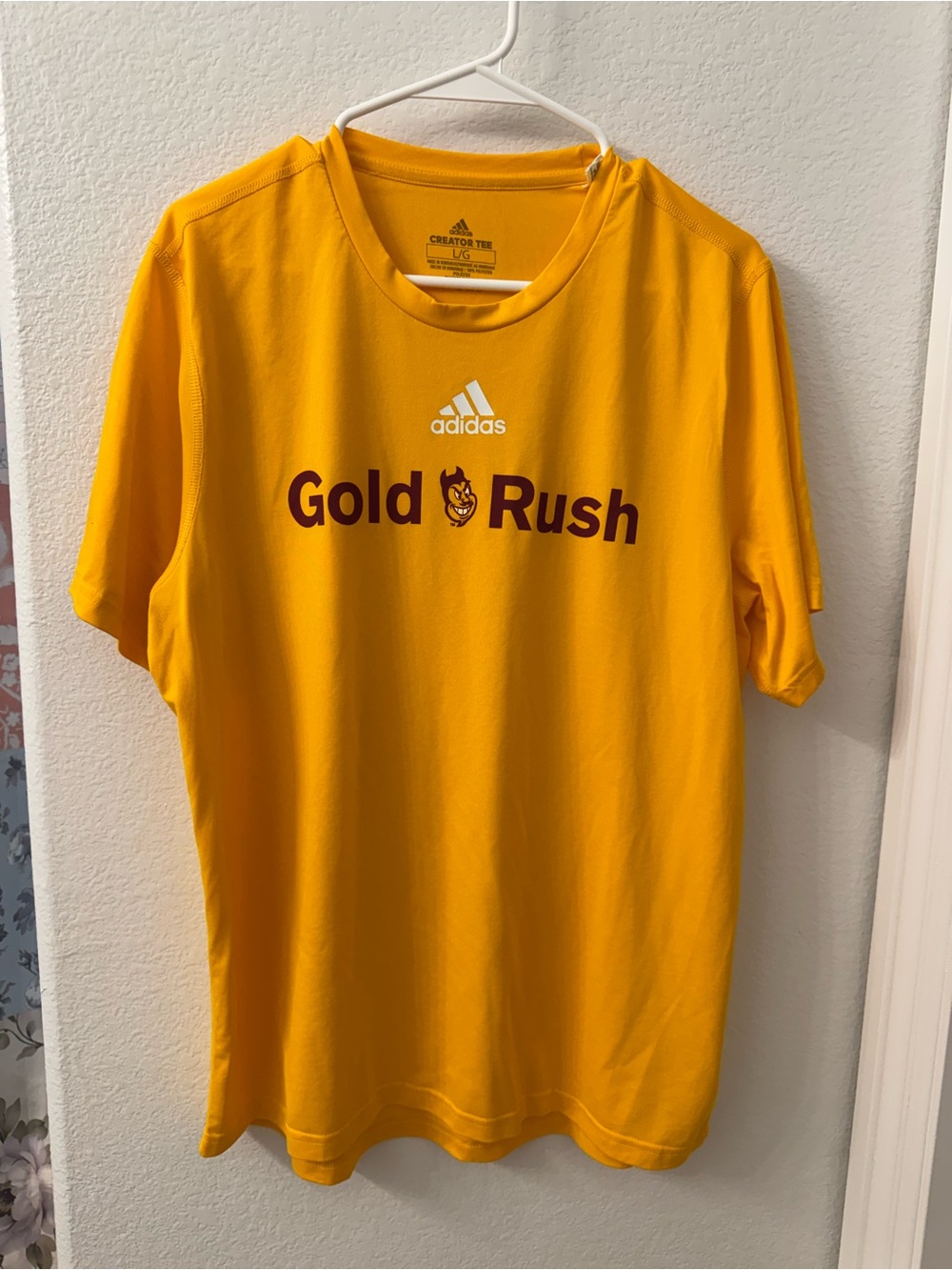 adidas Gold Rush Short Sleeve Performance Tee - Large